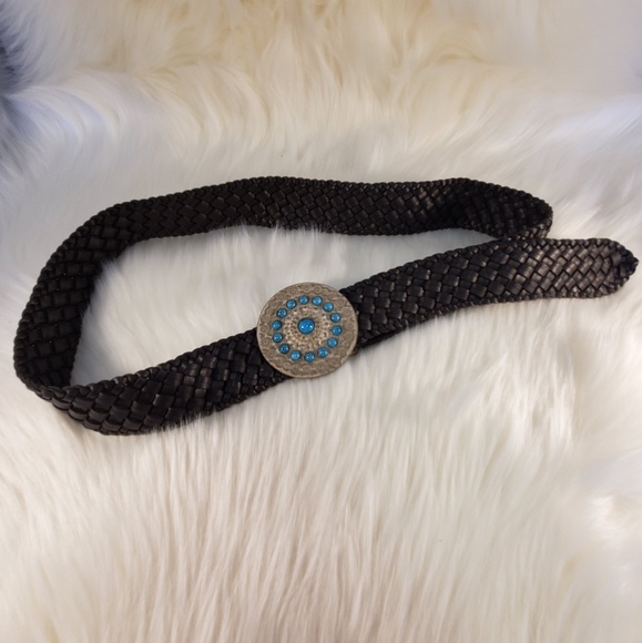 Trendy brown leather belt with beautiful buckle - Picture 6 of 6